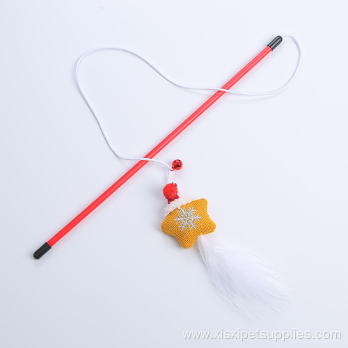 new arrival in stock Christmas cat teaser toy